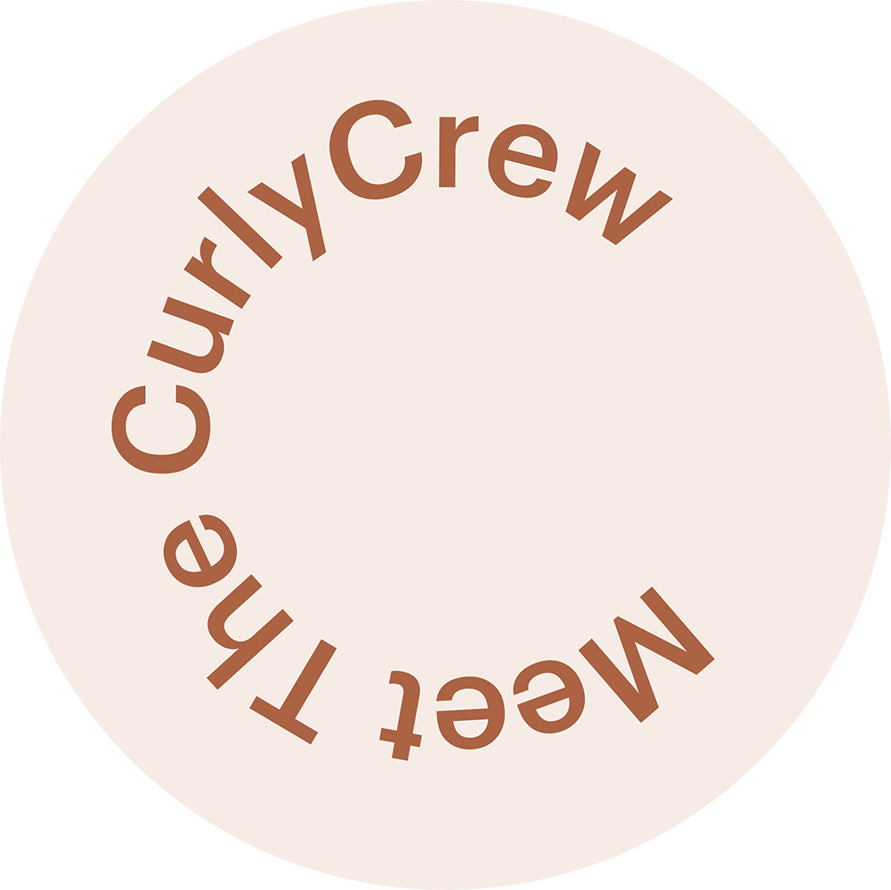 Meet the Curly Crew text in circle
